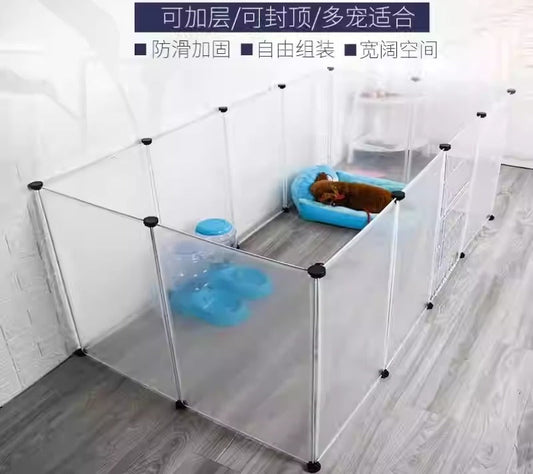 Playpen Pet Playpen Dog Exercise Pen Large Portable Dog Fence with Door 12 Panel