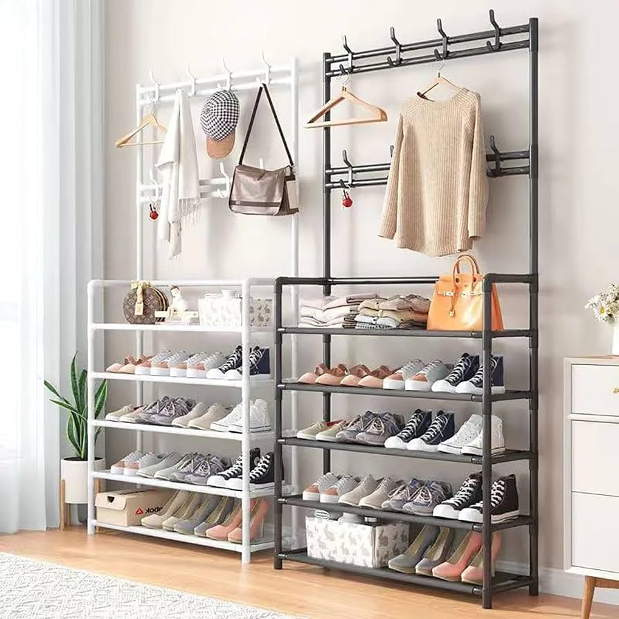 5 TIER CLOTH AND COAT HANGER, SHOE RACK MULTIFUNCTIONAL