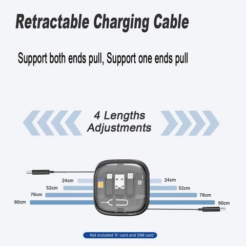 Customized Design 3 in 1 Retractable Charging Cable USB C to USB Adapter OTG Kit with Data Transfer Card Slot Phone Holder