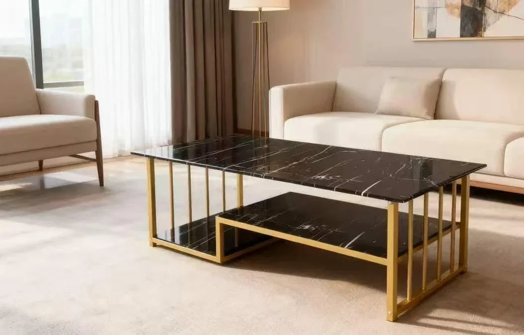 Elegant Marble 2-Tier center Table