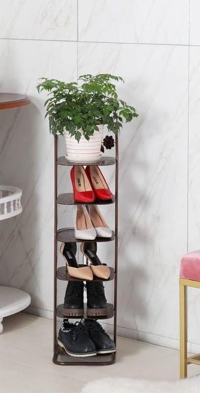 Multi-Tier Shoe Rack - Space-Saving Open Shelf Cabinet