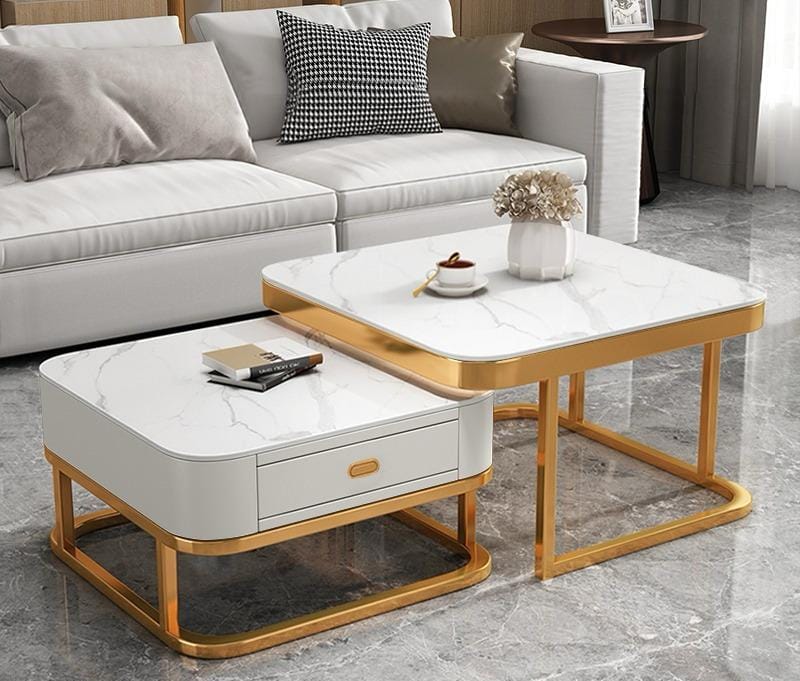 Contemporary Extendable Iron Coffee Table