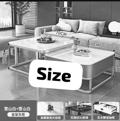 Contemporary Extendable Iron Coffee Table