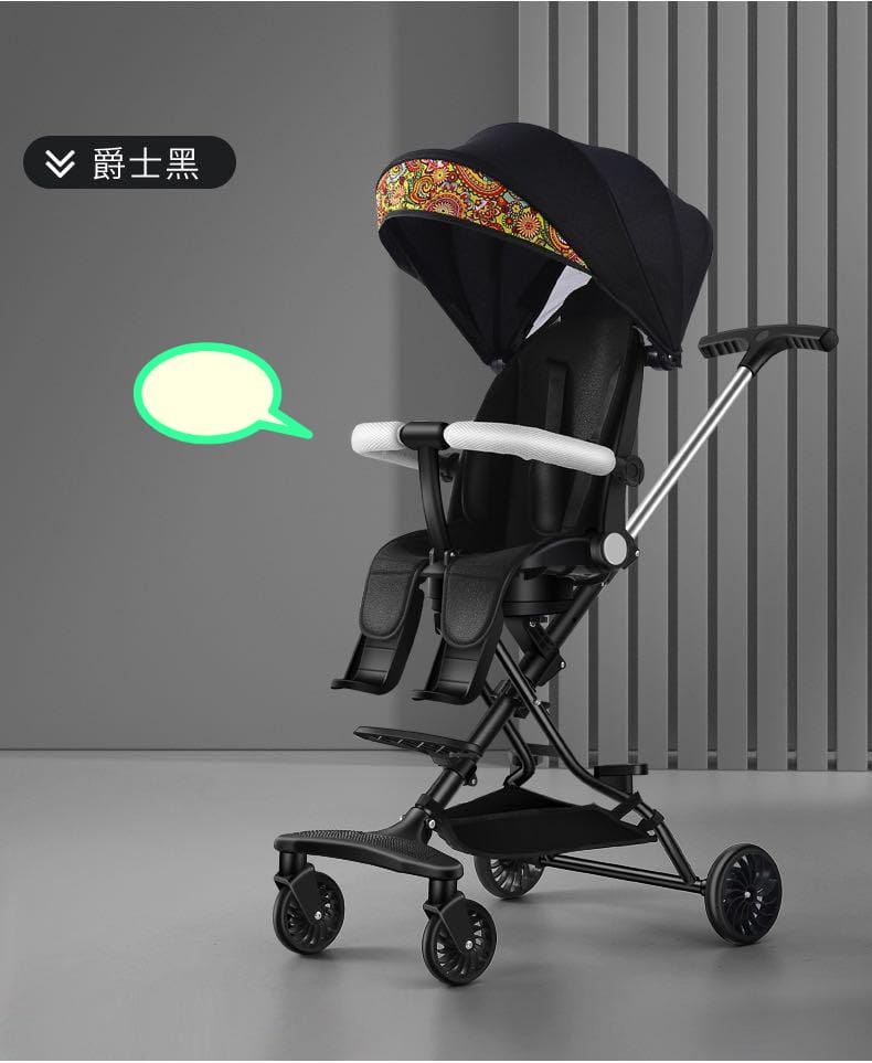 Black Colour Baby Buggy Stroller