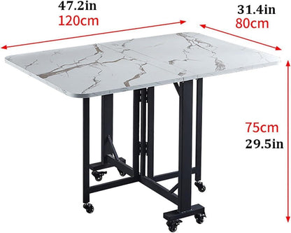 Modern Extendable Dining Table Foldable Drop Leaf Kitchen Table