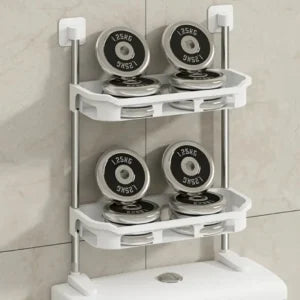 2 Tier Toilet Tank Top Caddy, Wall Mounted
