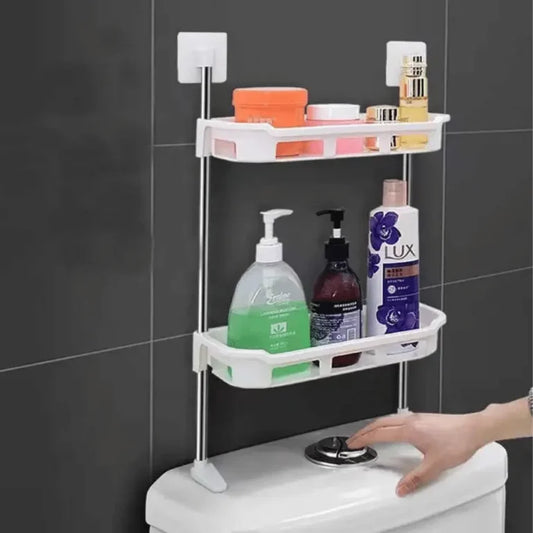 2 Tier Toilet Tank Top Caddy, Wall Mounted