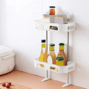 2 Tier Toilet Tank Top Caddy, Wall Mounted