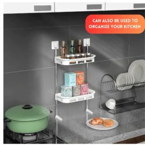 2 Tier Toilet Tank Top Caddy, Wall Mounted