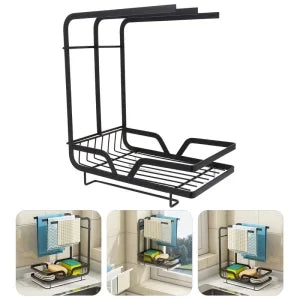 KITCHEN SINK CADDY SPONGE AND TOWEL HOLDER