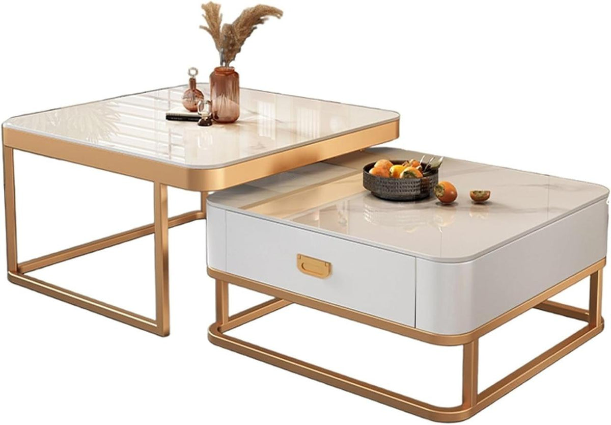 Contemporary Extendable Iron Coffee Table