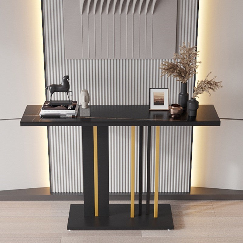 Sofa Table Narrow with Metal Legs, Console Table Modern