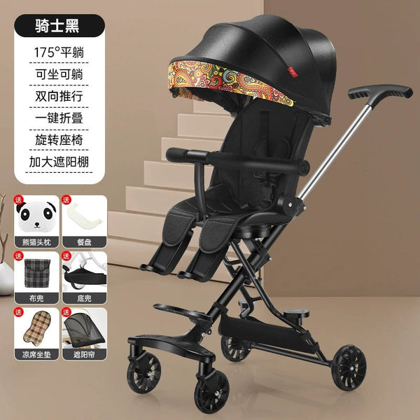 Black Colour Baby Buggy Stroller