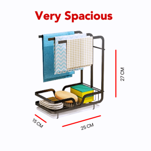 KITCHEN SINK CADDY SPONGE AND TOWEL HOLDER